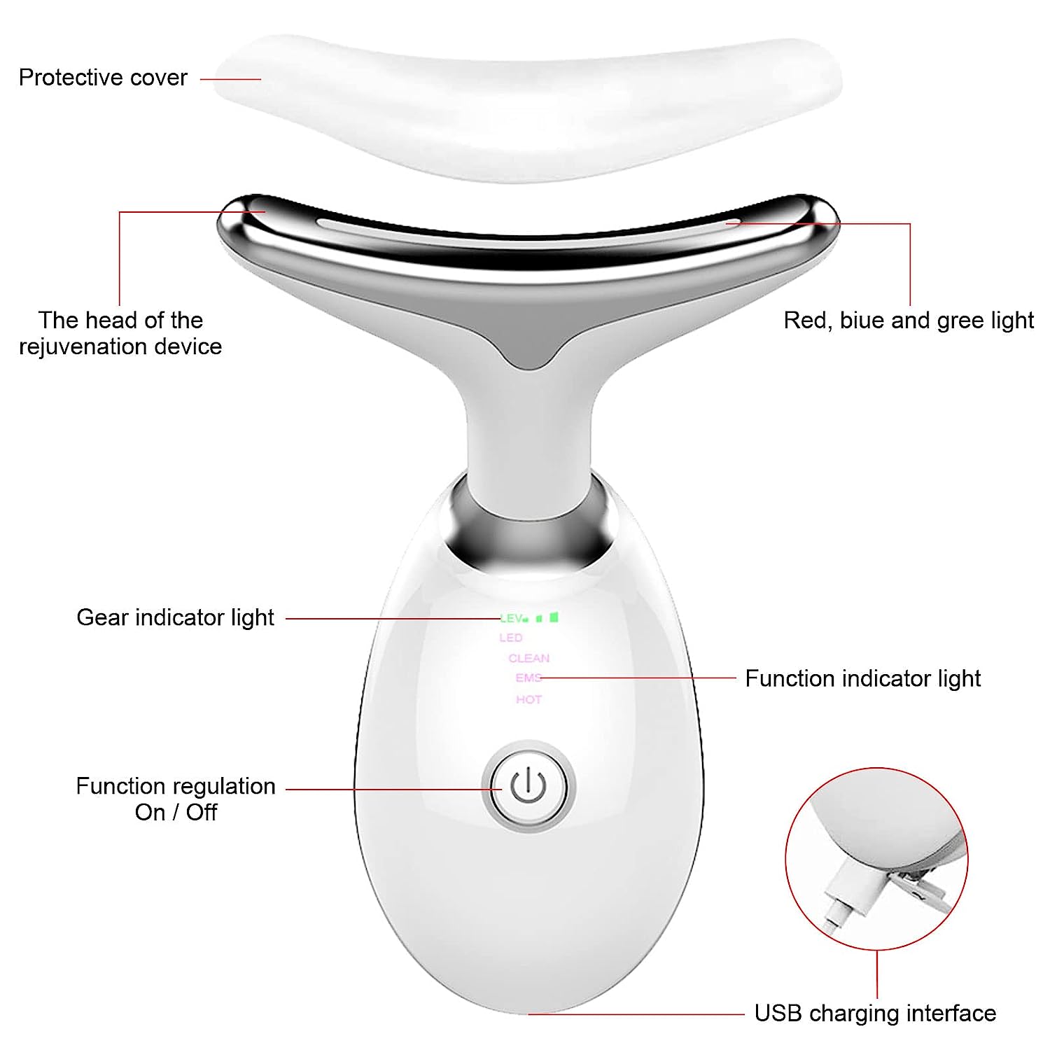 Masajeador Facial Inalámbrico Recargable