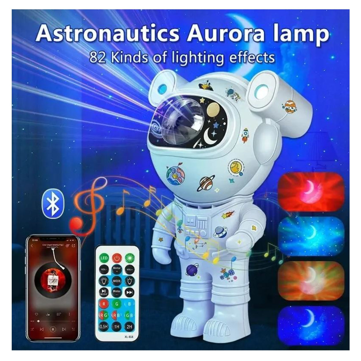 Astronauta Proyector Nebulosas Bluetooth